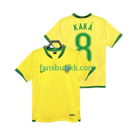 Fotballdrakt Brasil KAKA 8 2006 Retro Hjemmetrøye Kortermet